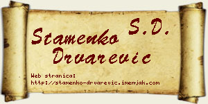 Stamenko Drvarević vizit kartica